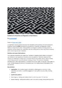 Guidelines for Prevention and Regulation of Dark Patterns.-Gravitaslegal